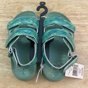 Wave Zone Toddler Sandals Color Double Green Camo Size 7-8 Hook Loop Brand New